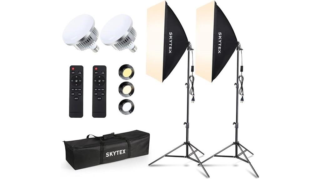 dual softbox photography lights