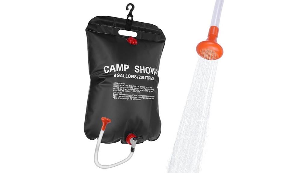 dual solar camping shower