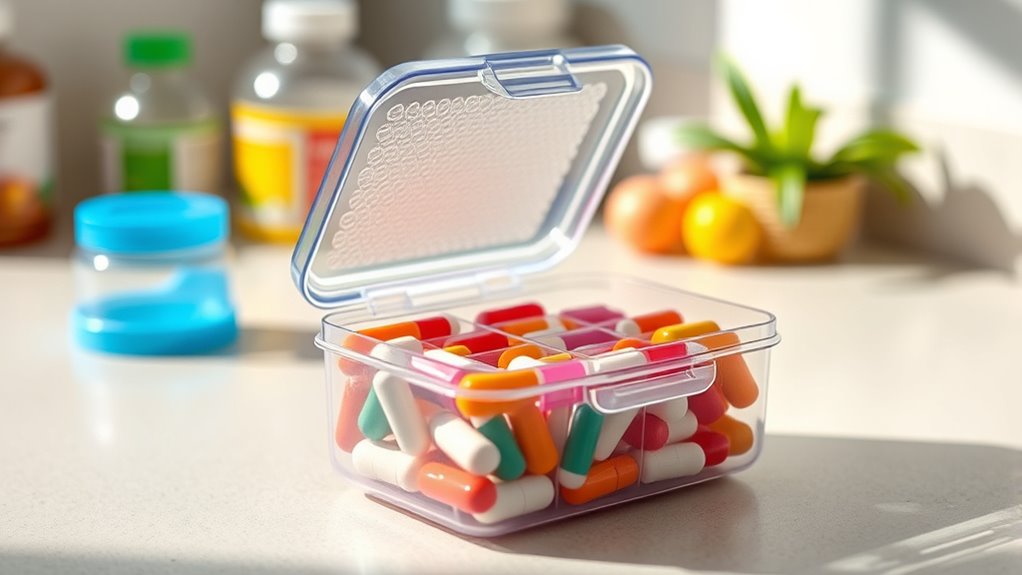 easy accessible spill proof containers
