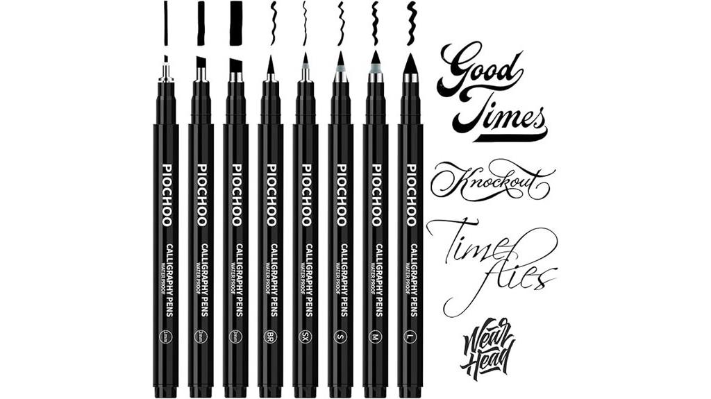 eight brush pen set