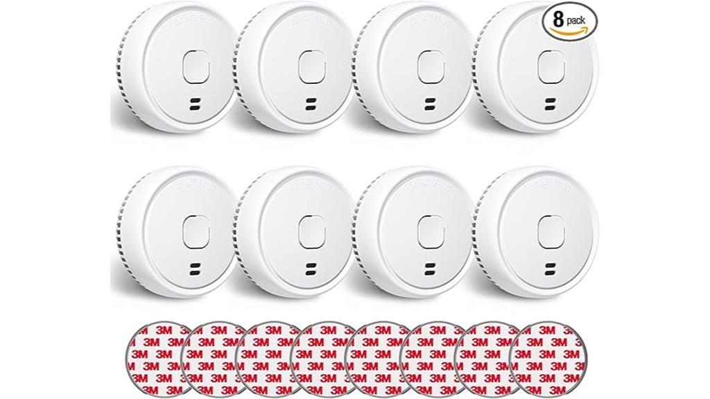 eight photoelectric smoke detectors