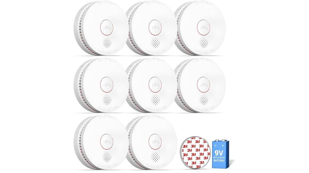 eight smoke detectors pack