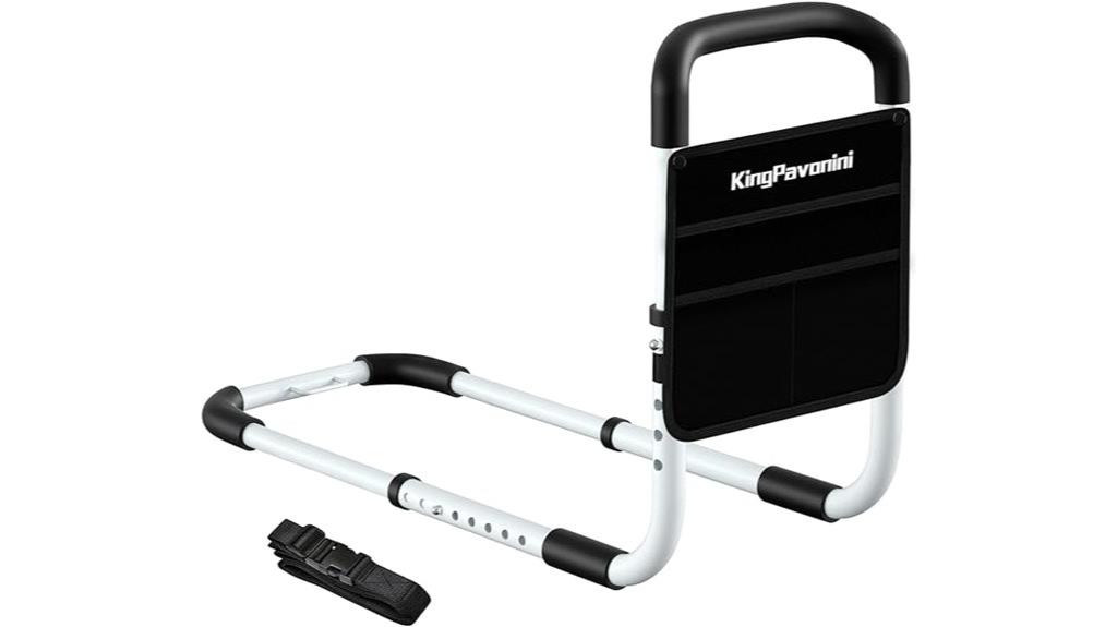 elderly bed rail storage