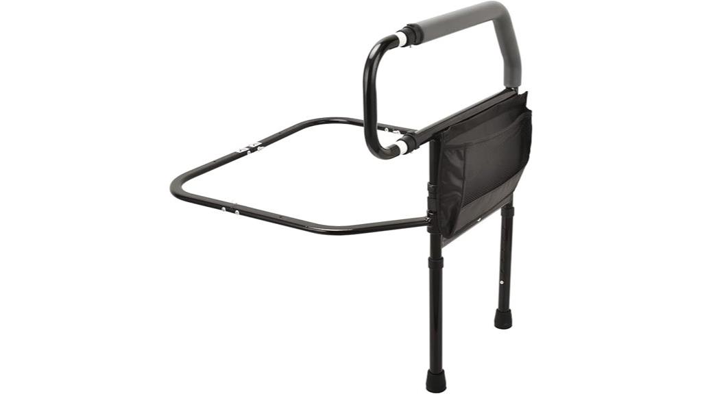 elderly bed rail with storage