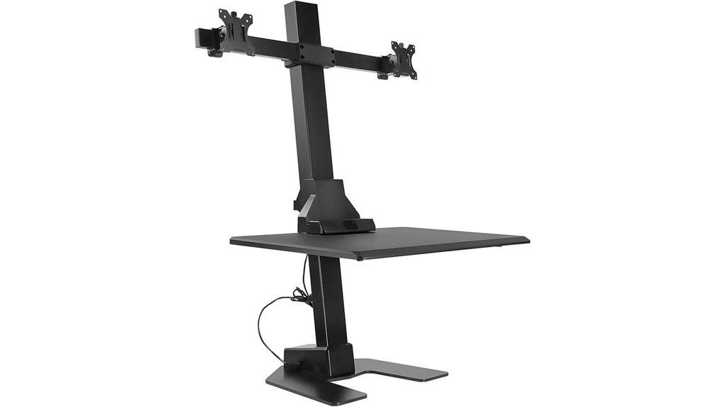electric double monitor stand