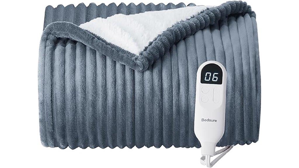 electric grey throw blanket