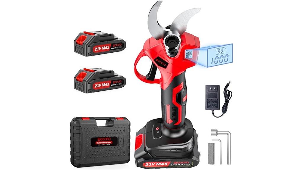 electric pruning shears with display