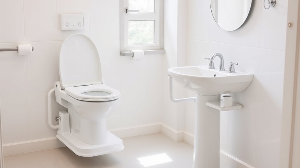 elevated toilets and accessible sinks
