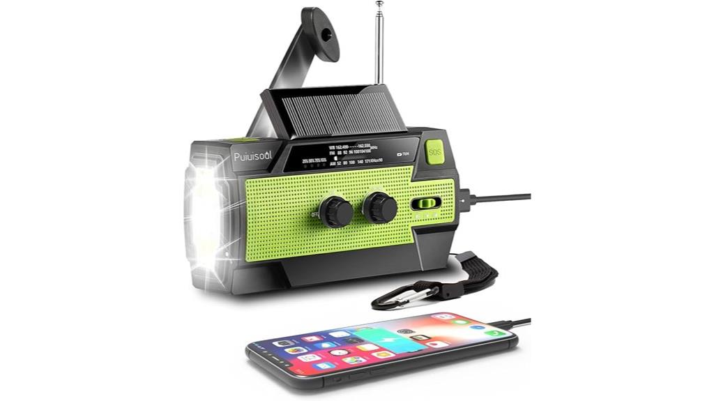 emergency radio with flashlight
