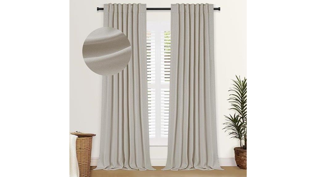 faux linen blackout curtains