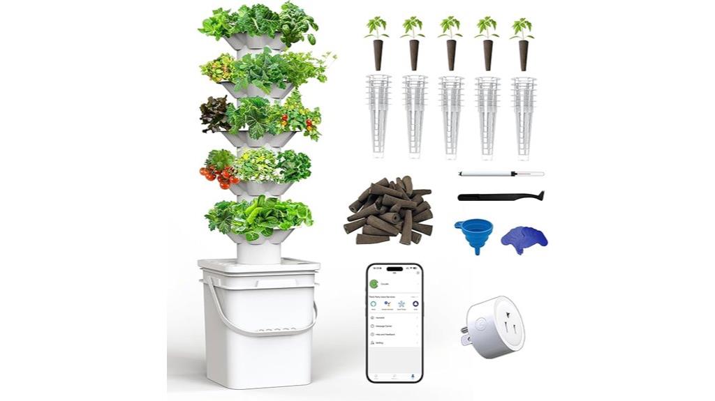 five layer hydroponic tower