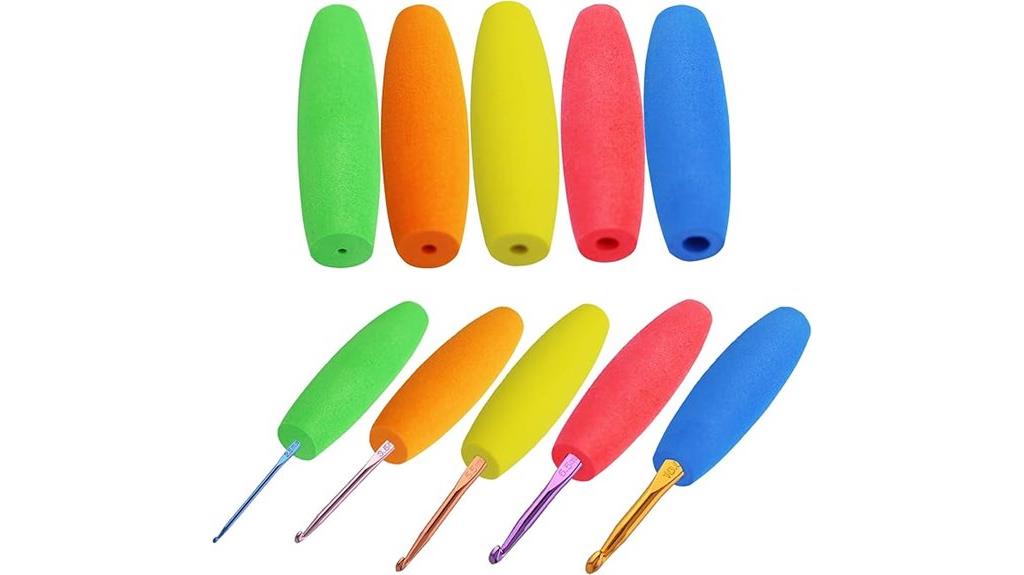 five piece crochet grip set