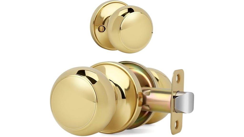 flat door knob without lock