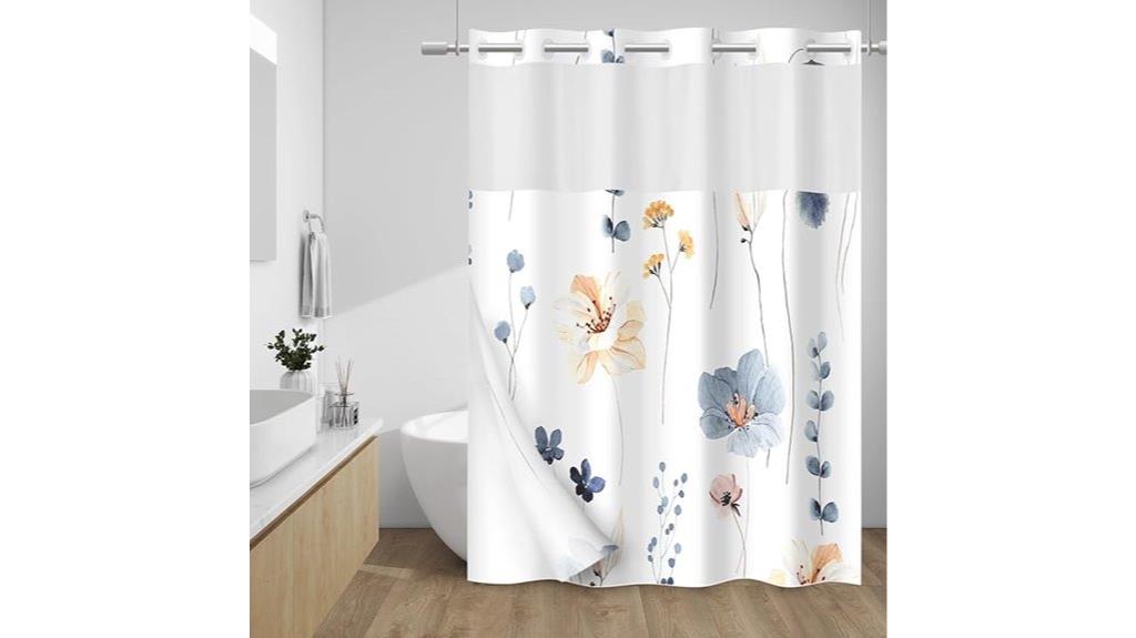 floral watercolor shower curtain