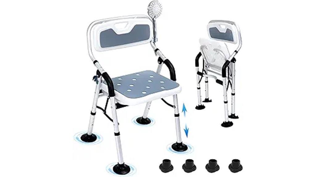 foldable elderly shower chair
