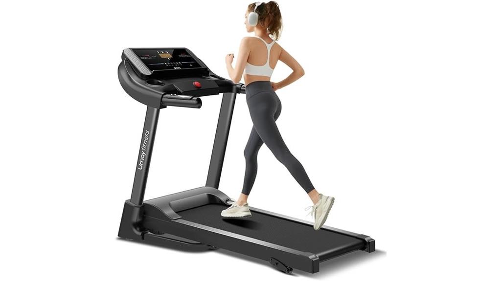 foldable incline treadmill with sensors