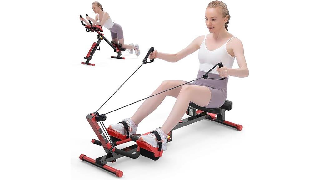 foldable rower with lcd