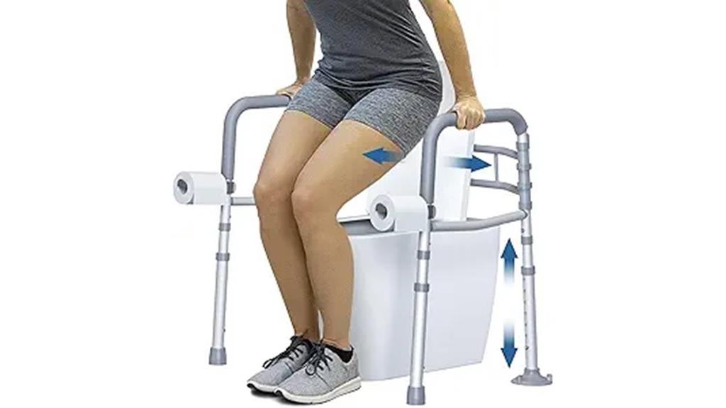 foldable senior toilet rails