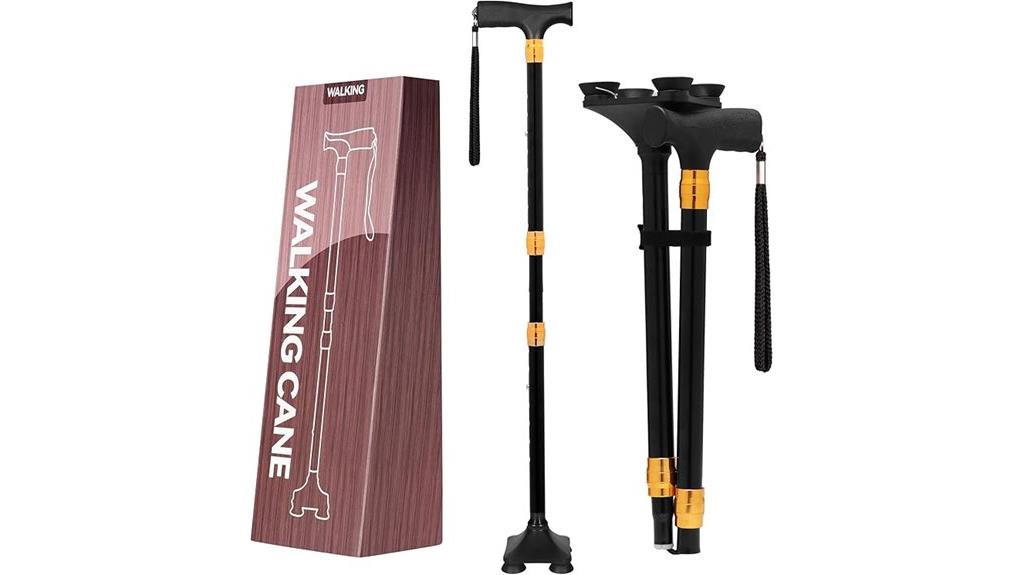 foldable senior walking cane