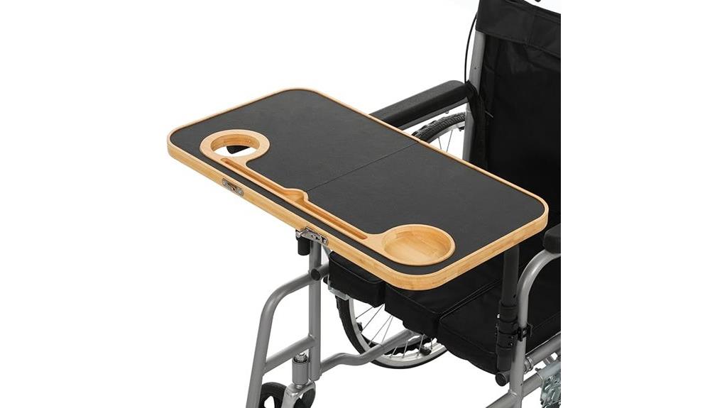 foldable wheelchair tray