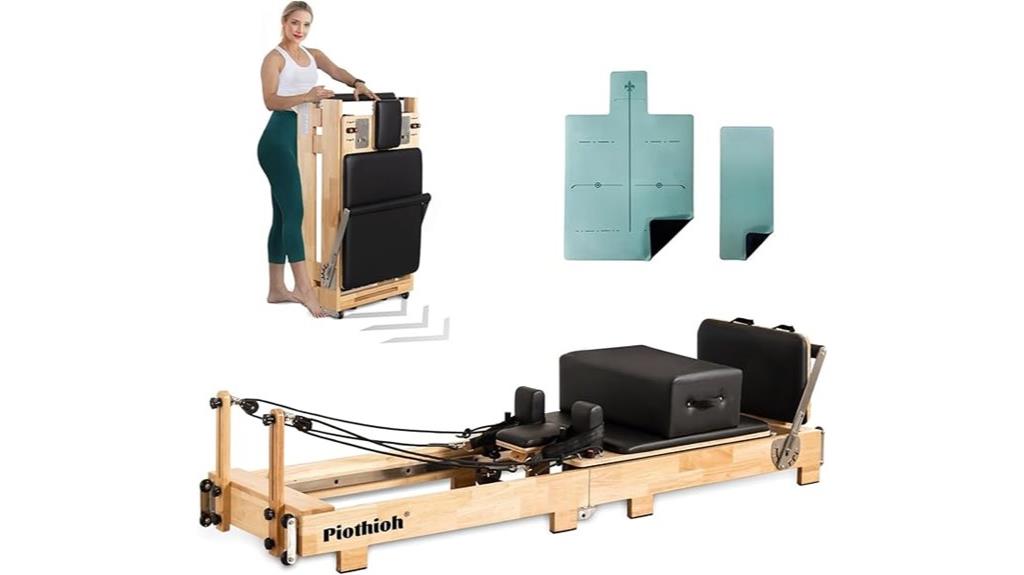 foldable wooden pilates bed