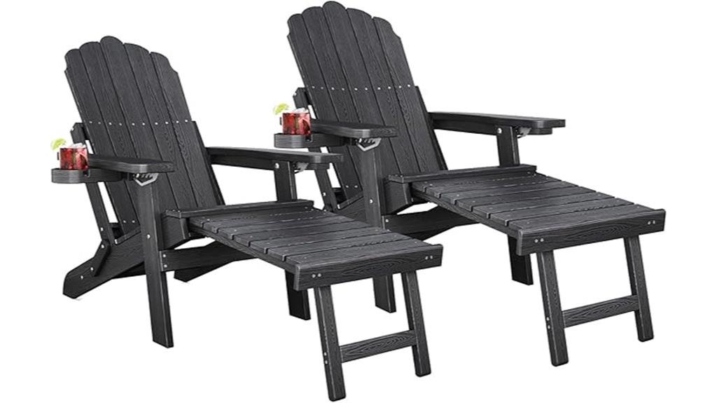 folding adirondack chair set