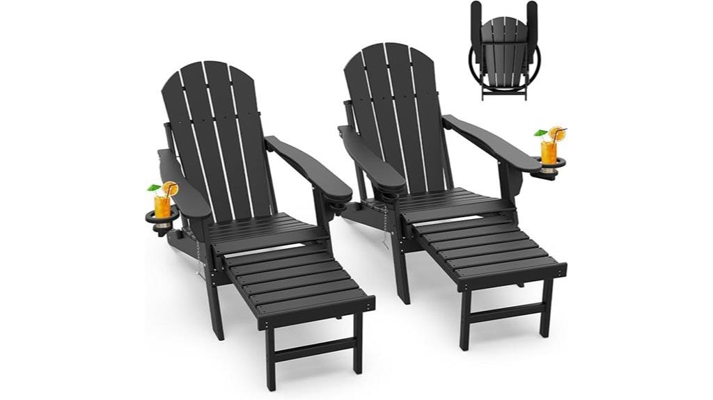 folding adirondack chairs set