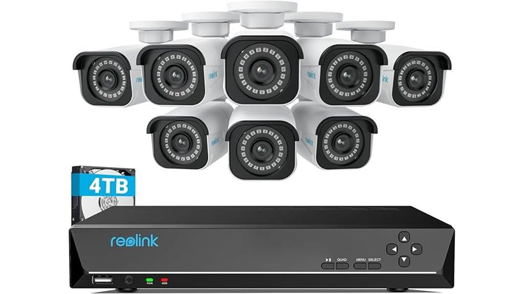 four cameras 4k nvr