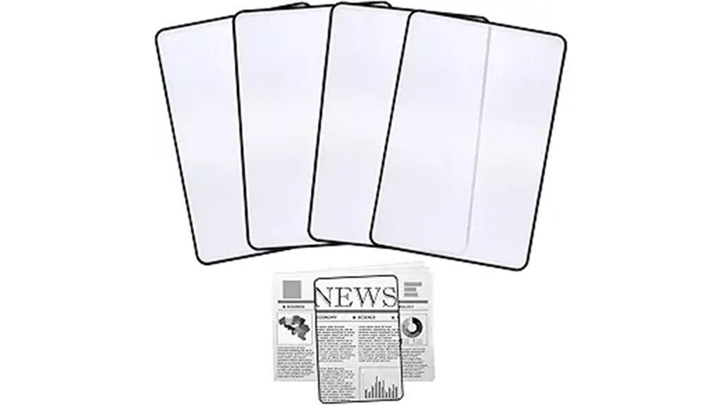 four piece magnifying sheets