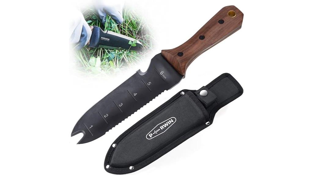 garden knife with sheath