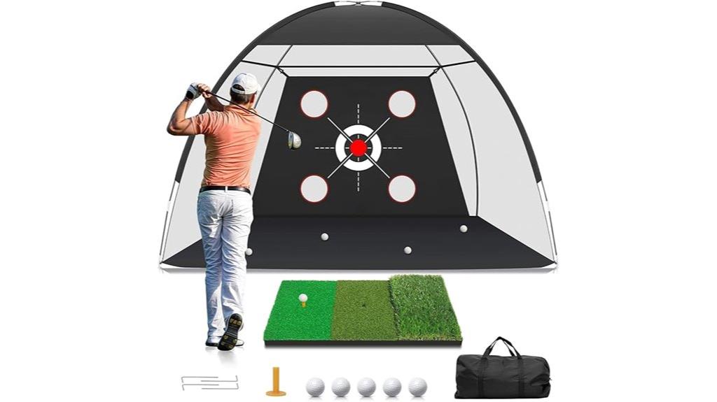 golf net with mat