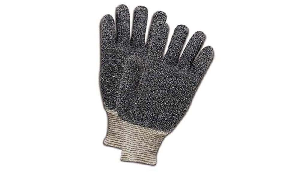 gray terrycloth guard gloves