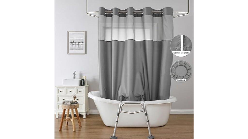 grey 72x74 shower curtain