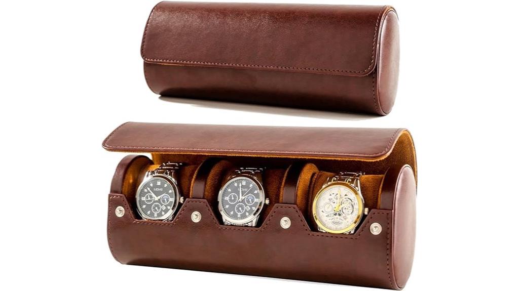 handmade leather watch organizer