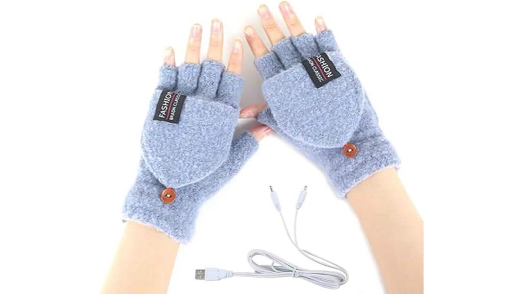 heated gloves with features