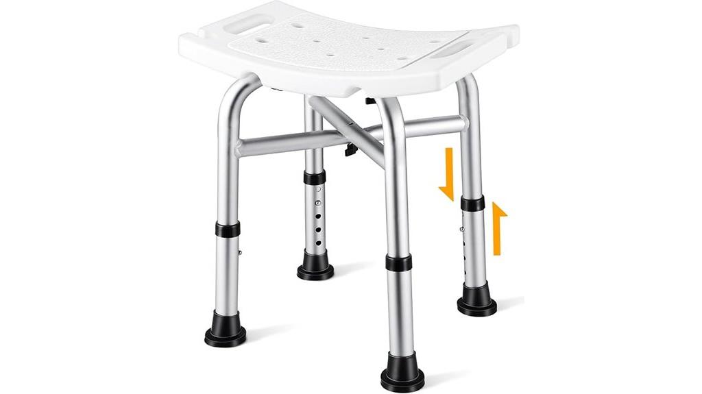 heavy duty adjustable shower stool