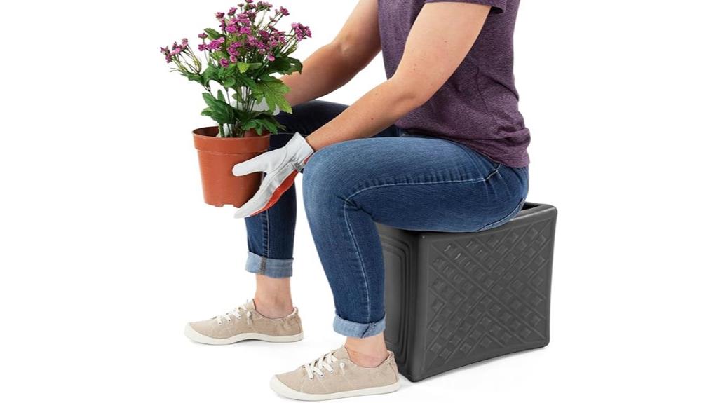 heavy duty gray garden seat