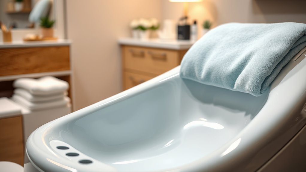 hospital bed shampoo basins