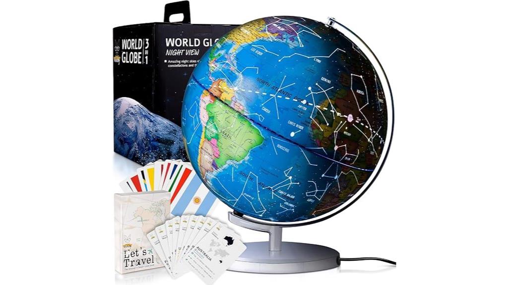 illuminated interactive kids globe