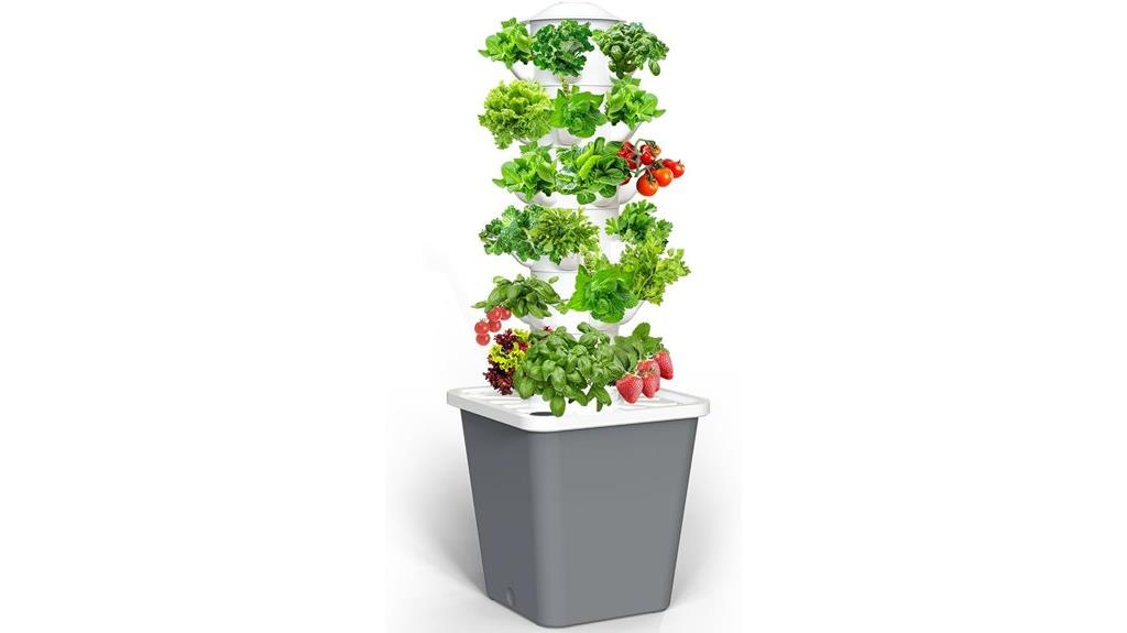 indoor 30 plant hydroponic tower