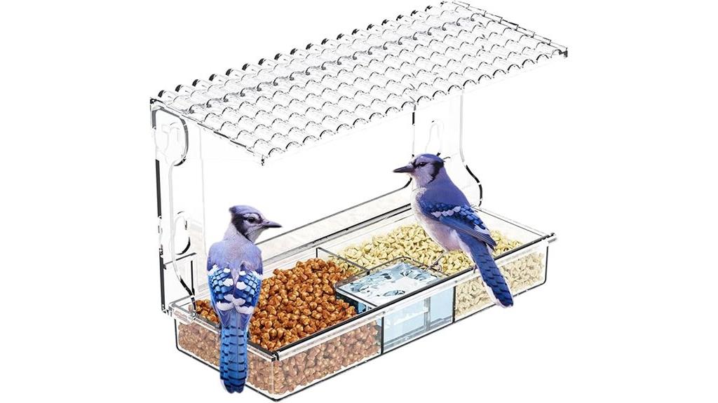 indoor outdoor suction bird feeder