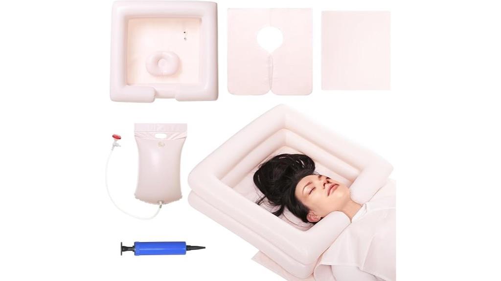 inflatable bedside shampoo set