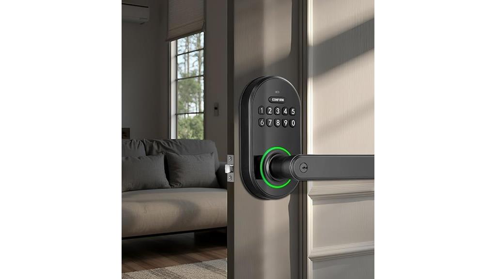 keypad handle door lock