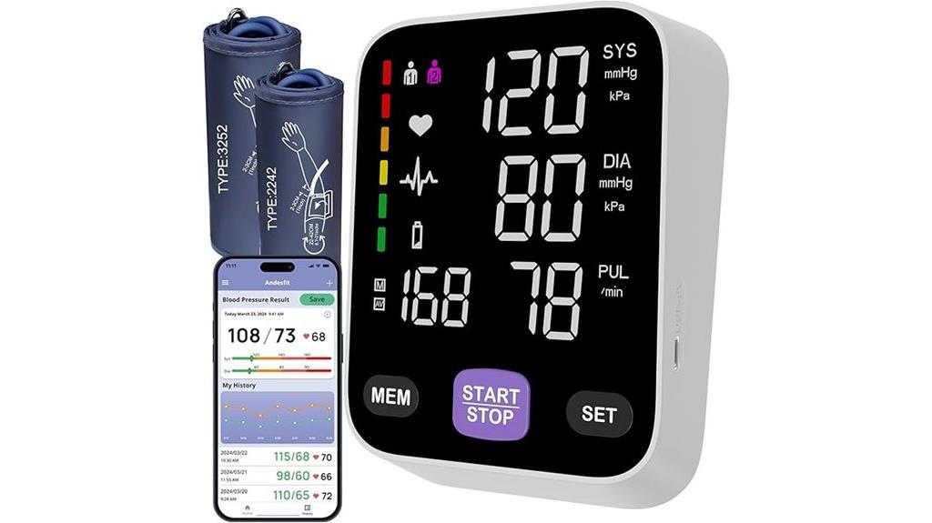 large cuff bluetooth monitor