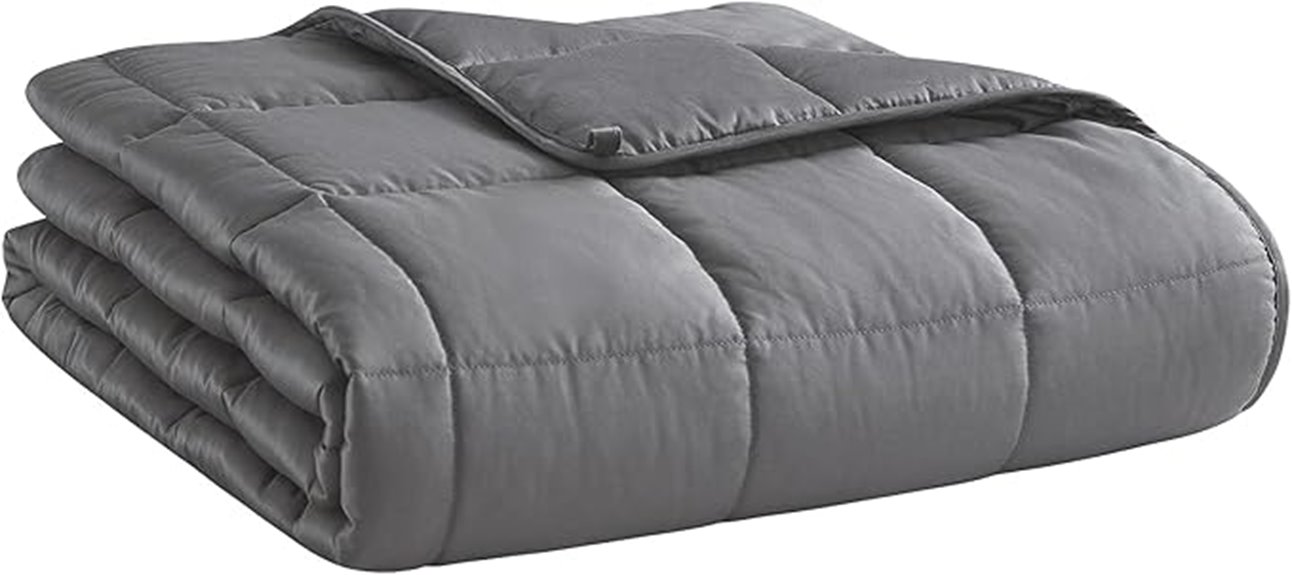 large dark grey weighted blanket