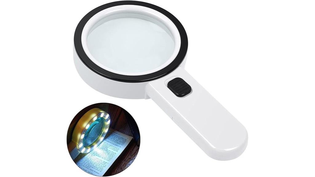 large handheld magnifier light