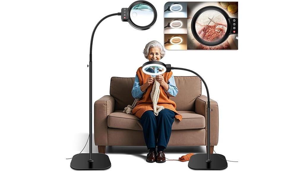 large illuminated magnifying stand