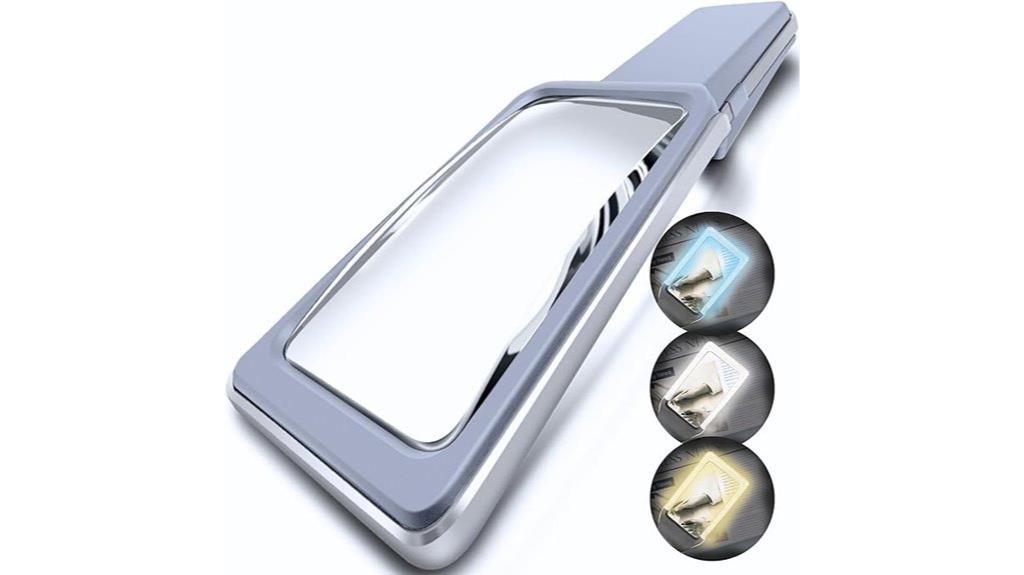 large lighted magnifying glass