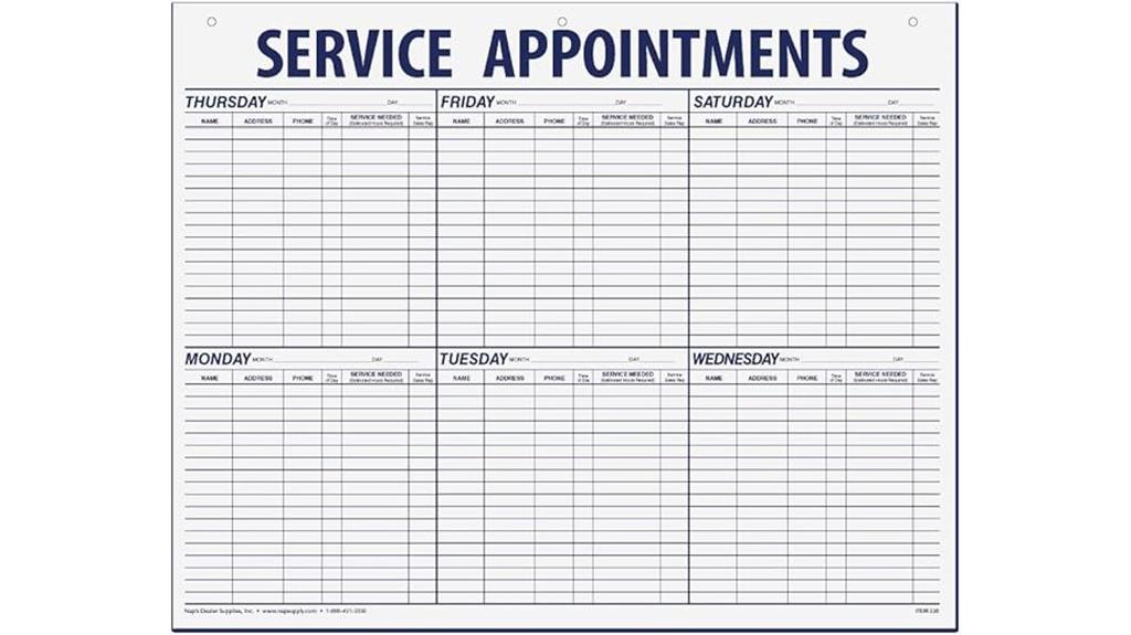 large pad service appointment