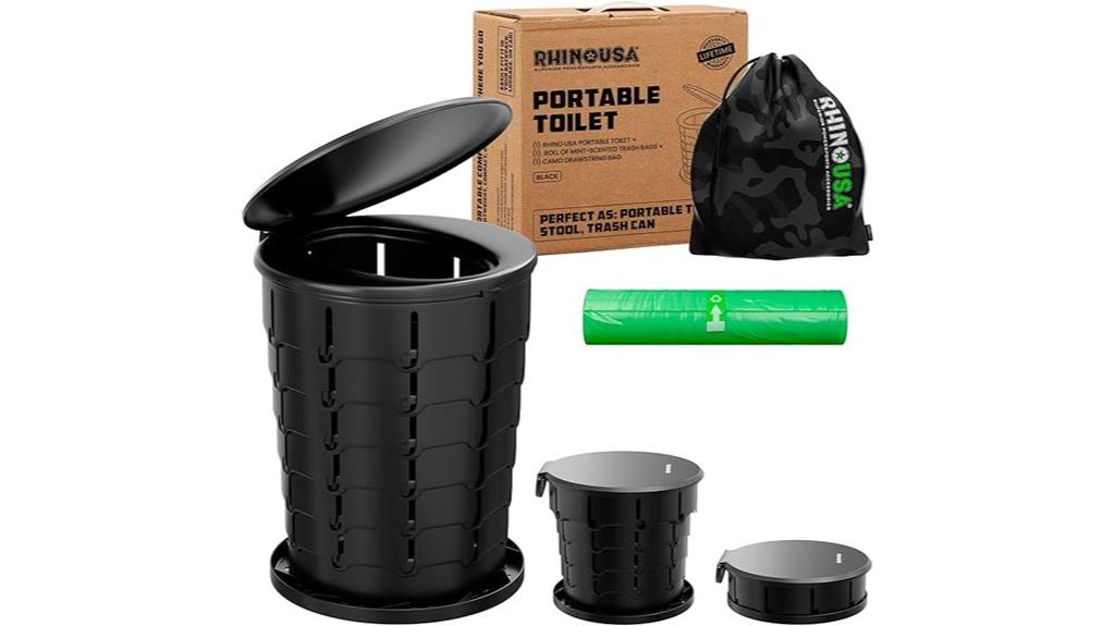 large portable camping toilet